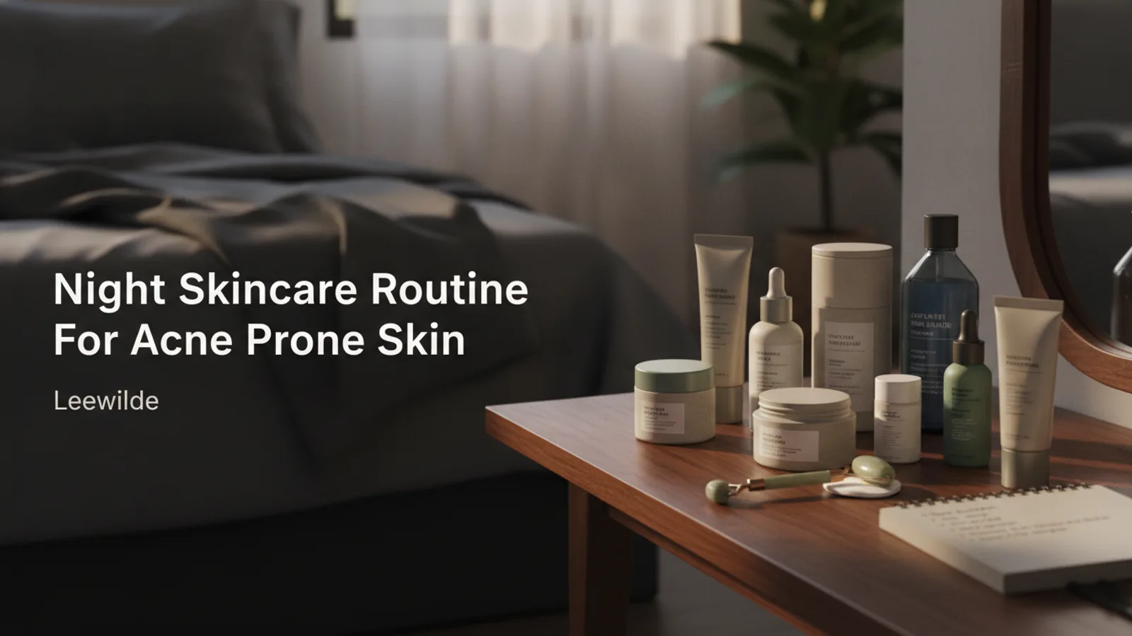 Night Skincare Routine For Acne Prone Skin | Leewilde